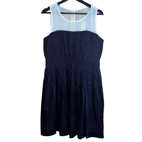 LOFT Midi Dress Black White Size 10 NWT w/flaw‎ - Picture 1 of 12